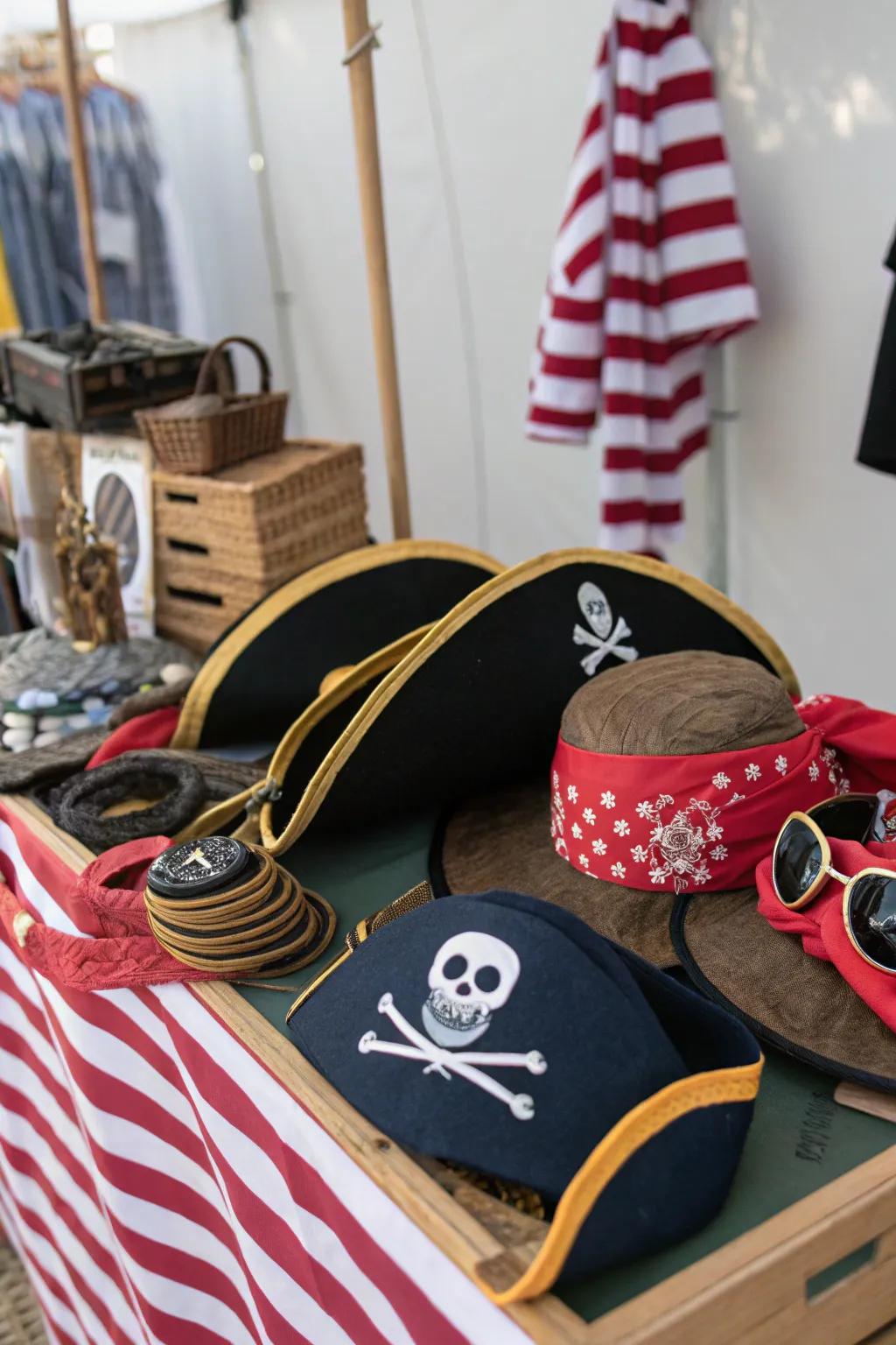 Permit your attendees to transform into pirates for the day via thematic attire.
