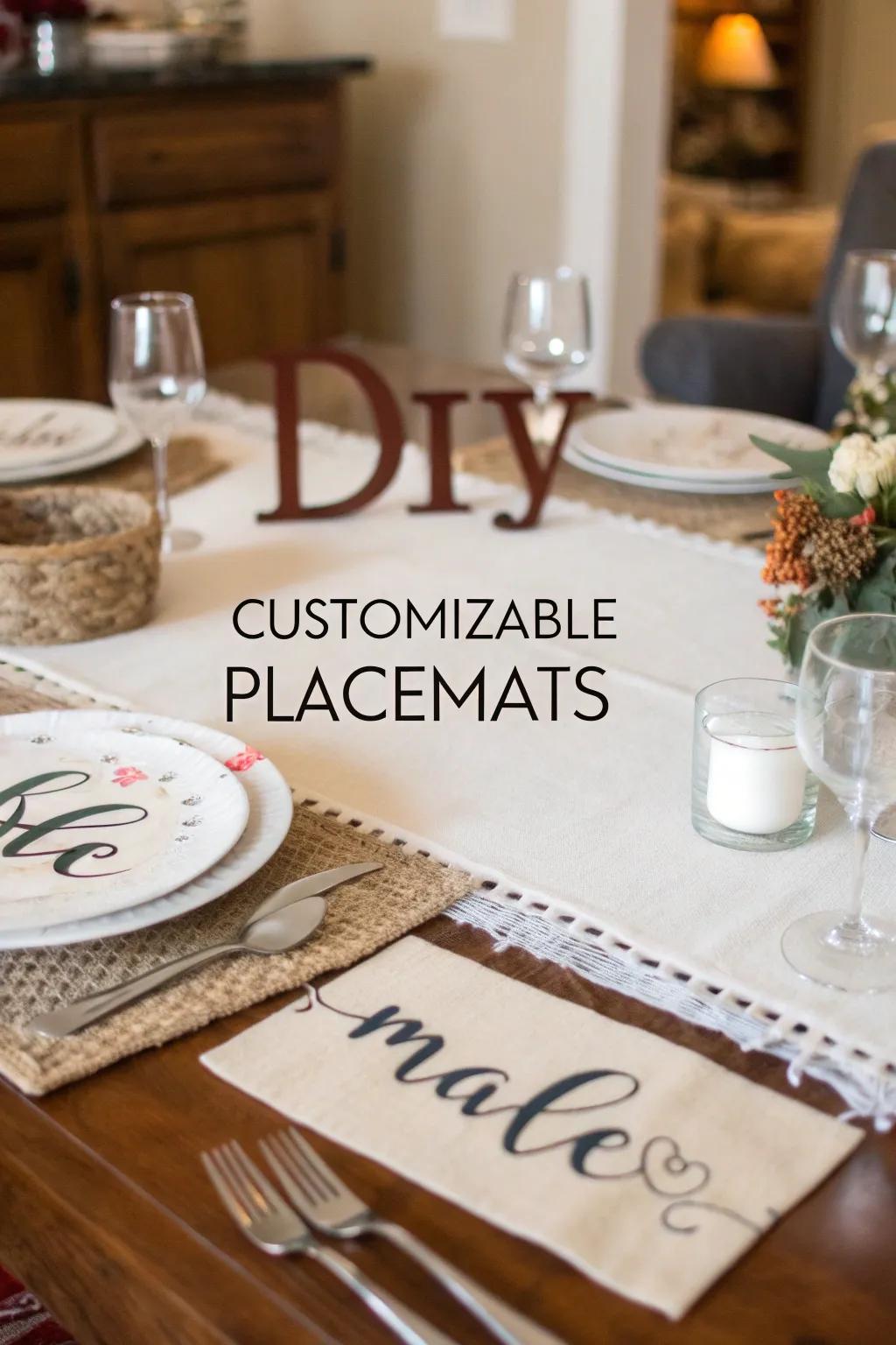 Personalized placemats are amazing for adding a unique touch to your table presentation.