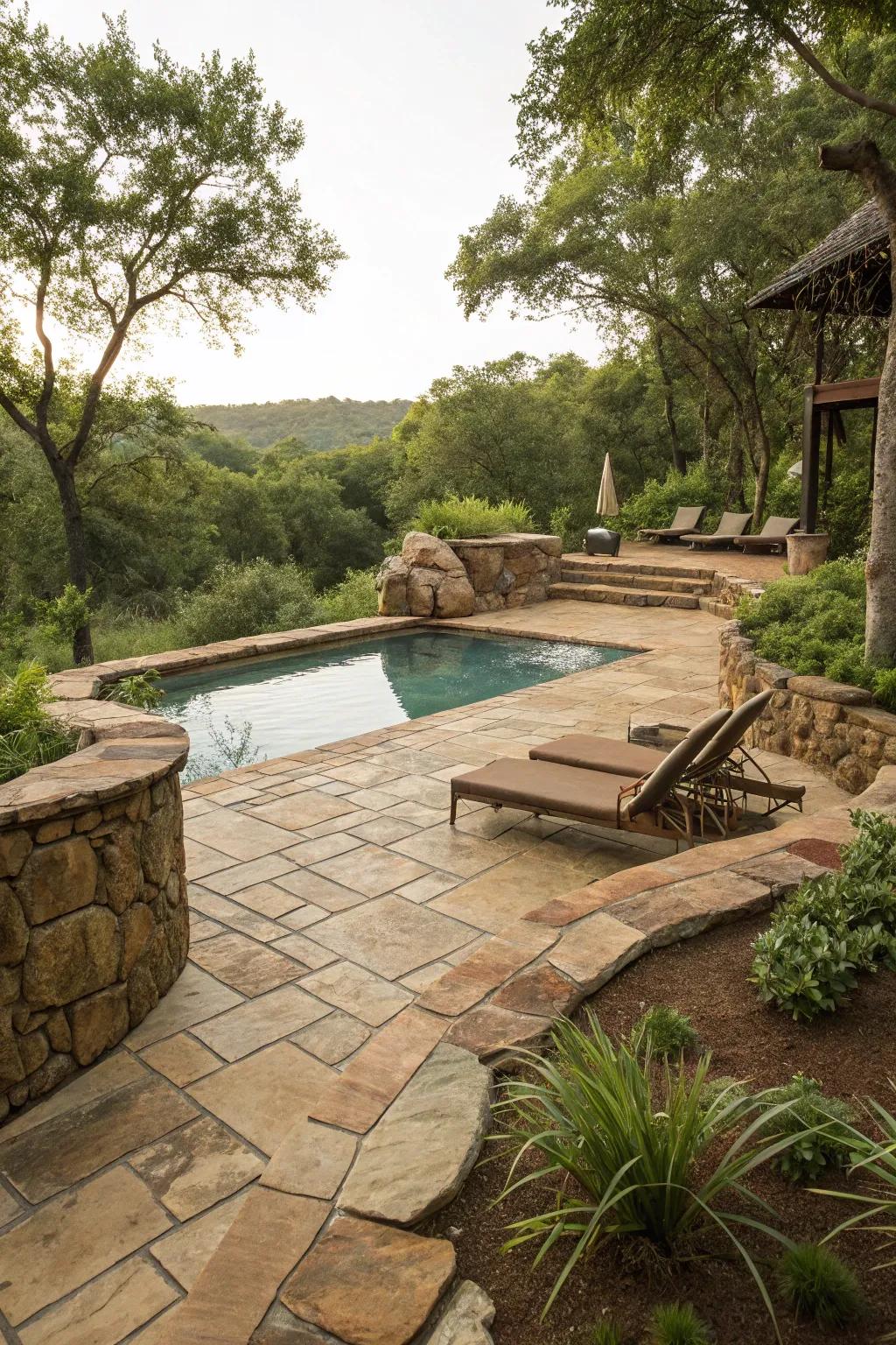 Earthy tones complement nature seamlessly.