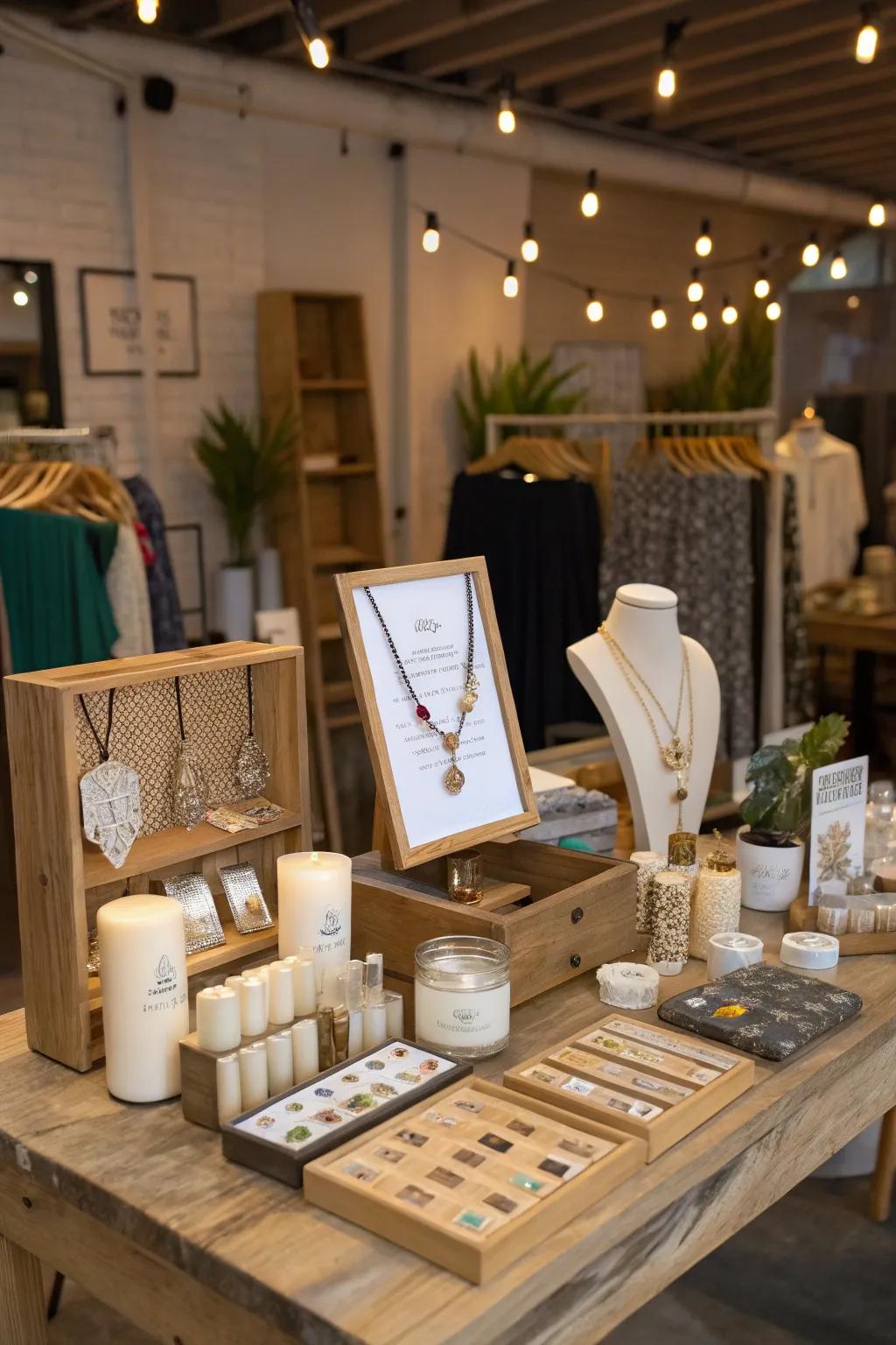 Carefully curated tabletop displays can tell a product story and engage shoppers.