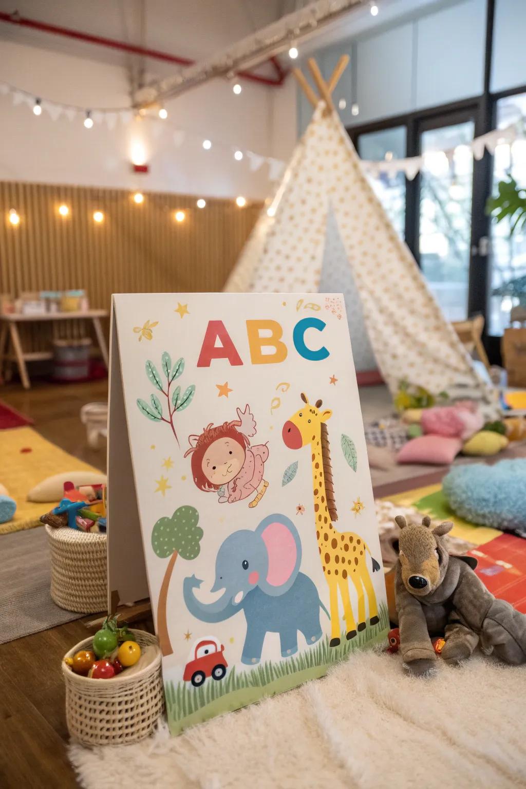 An educational ABC print that makes learning letters enjoyable.