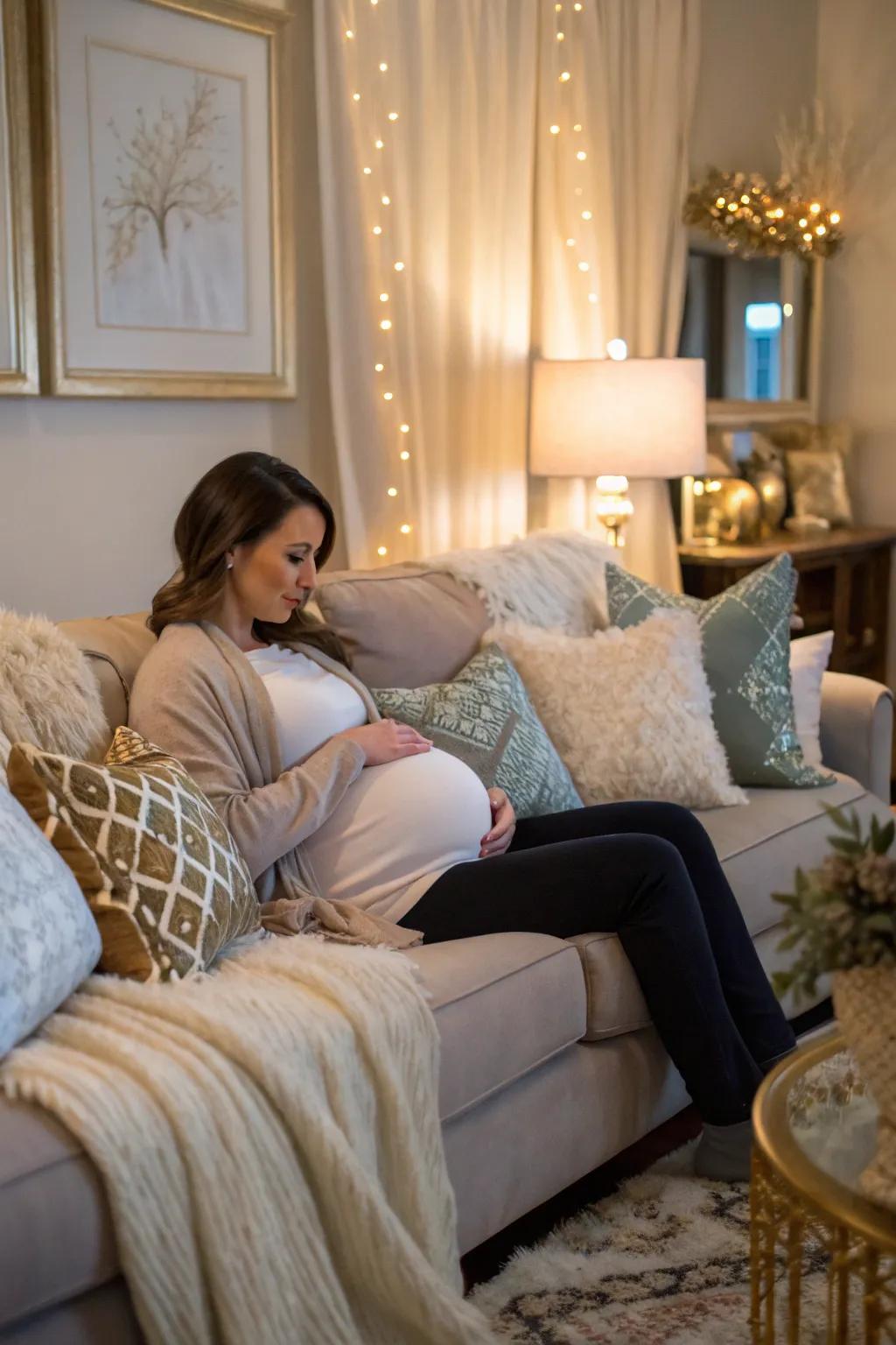 For your photoshoot, your living room can provide a friendly and inviting atmosphere.