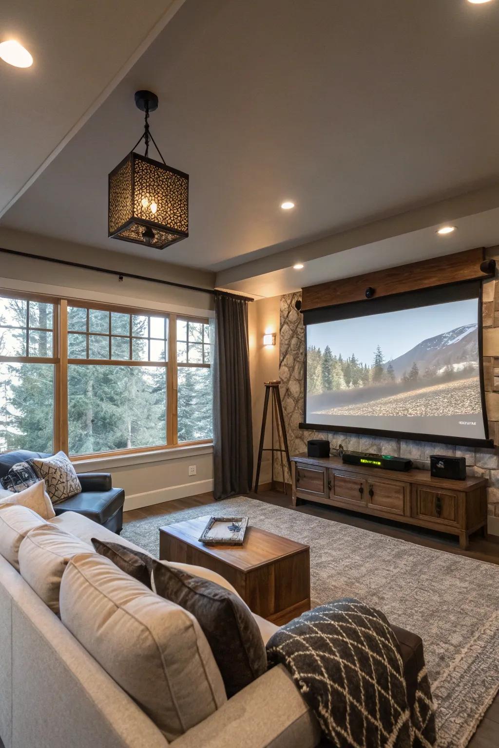 Hideaway screens offer a smooth transition between relaxation and entertainment.