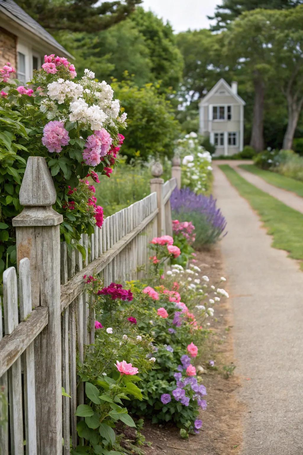 A wooden fence providing privacy and a warm feel to the yard.