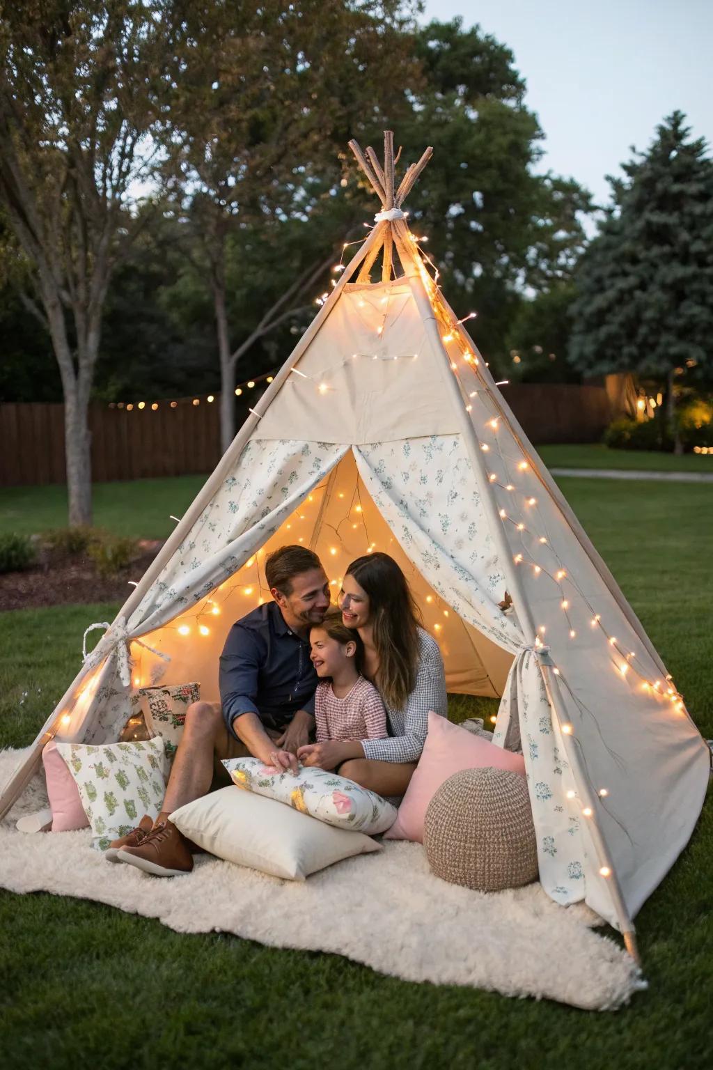 Foster a welcoming and lively vibe with a delightful cone-shaped hideaway.