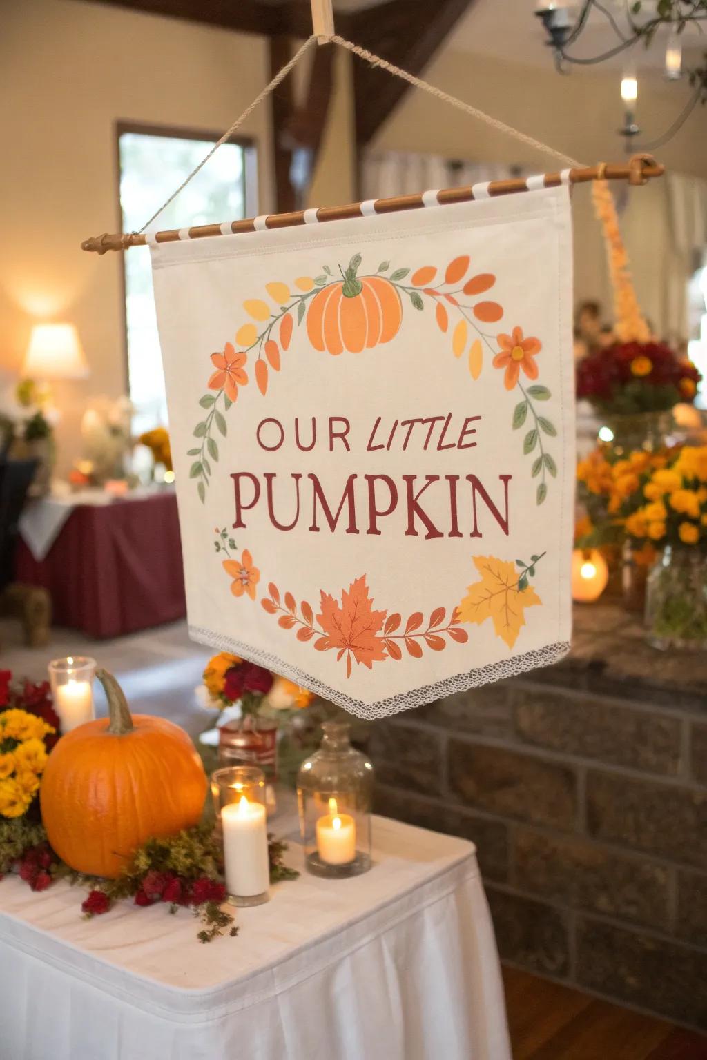 An attractive customized banner heralding the momentous day.