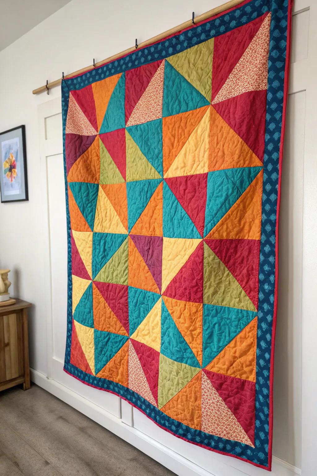 Adding a flange binding is an elegant way to add contrast to any quilt.