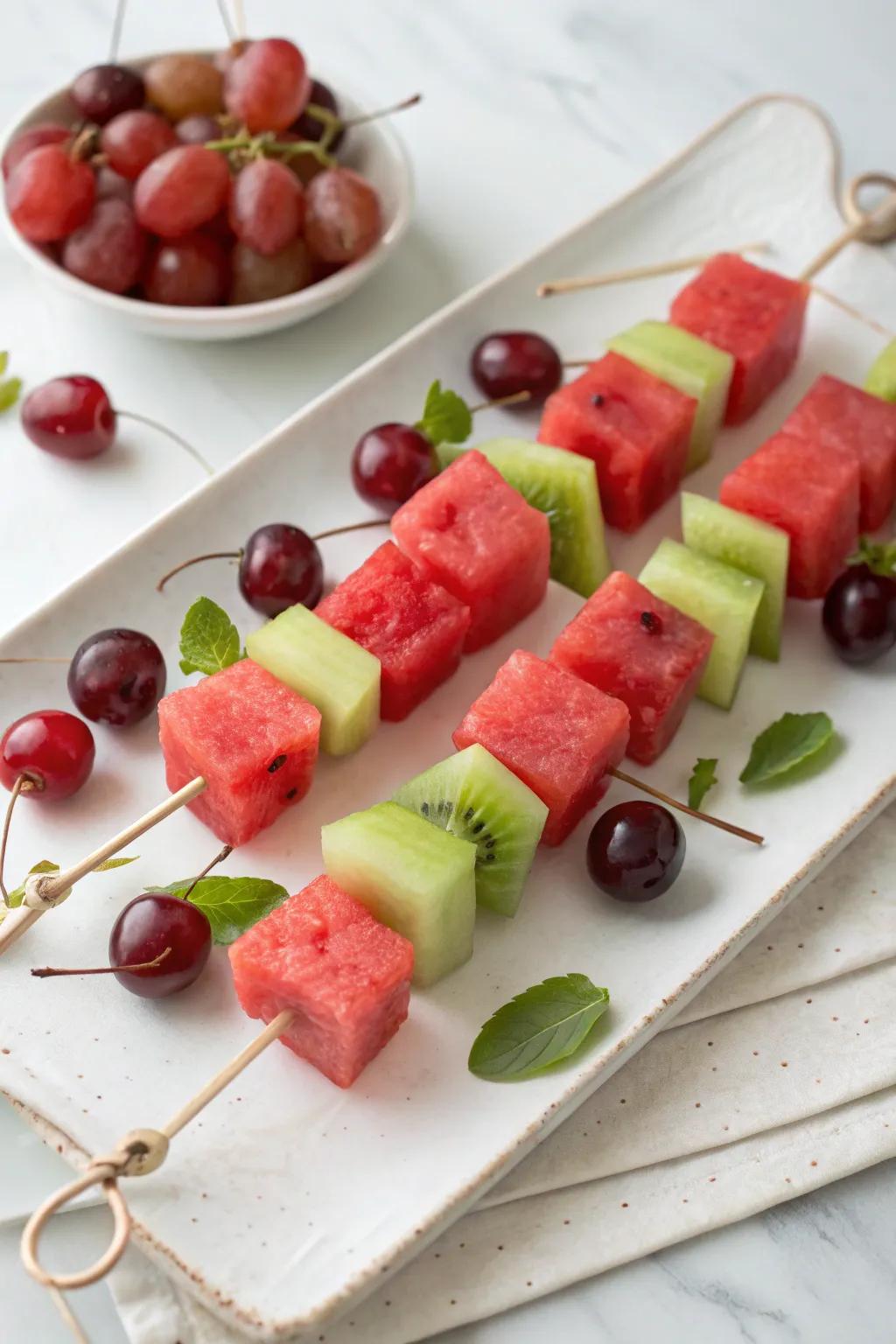 Berry sticks offer a refreshing take on party snacks.