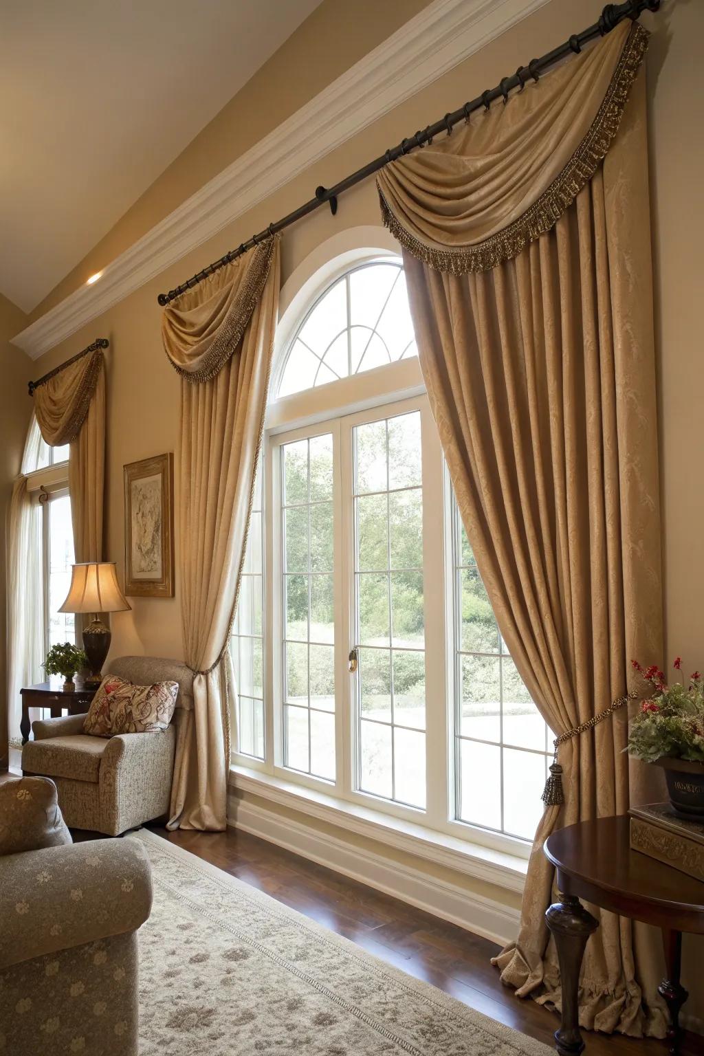 Spin & secure rods provide a flawless and sophisticated curtain solution.