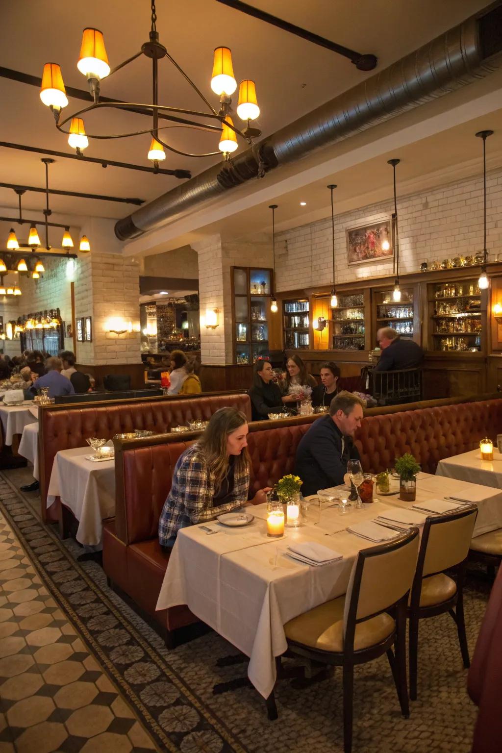 Different seating options can make the dining experience better.