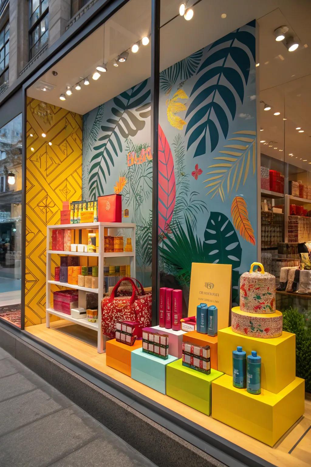 An attractive window display entices potential patrons to enter.