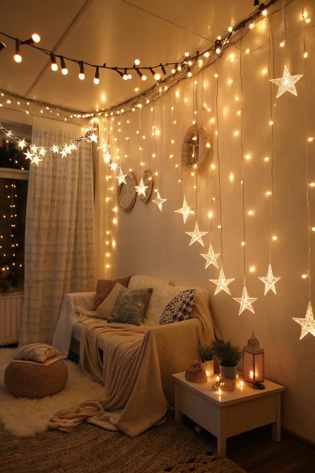 Twinkling lights sprinkle a hint of magic into any location.