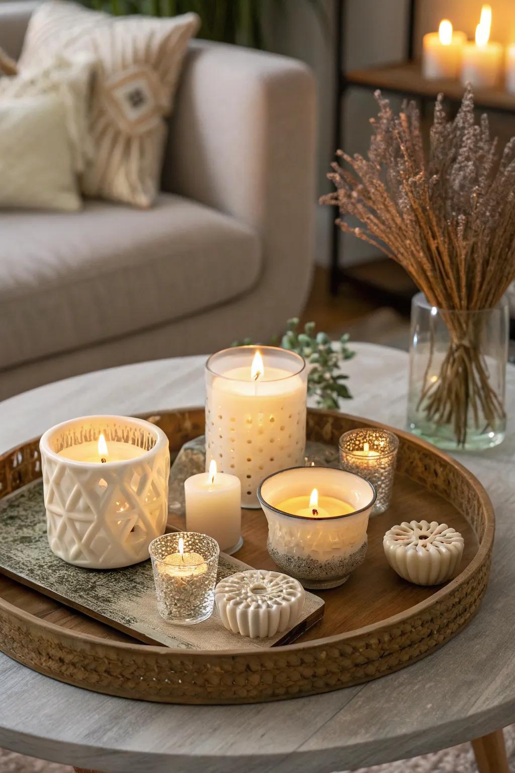 Candles provide coziness and sophistication to your decor.
