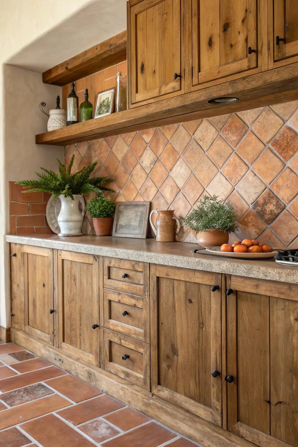 Terracotta tiles infuse heat and personality.