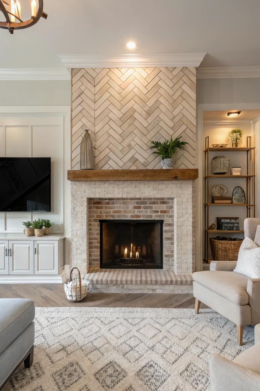 Herringbone pattern for adding elegance to your living space.