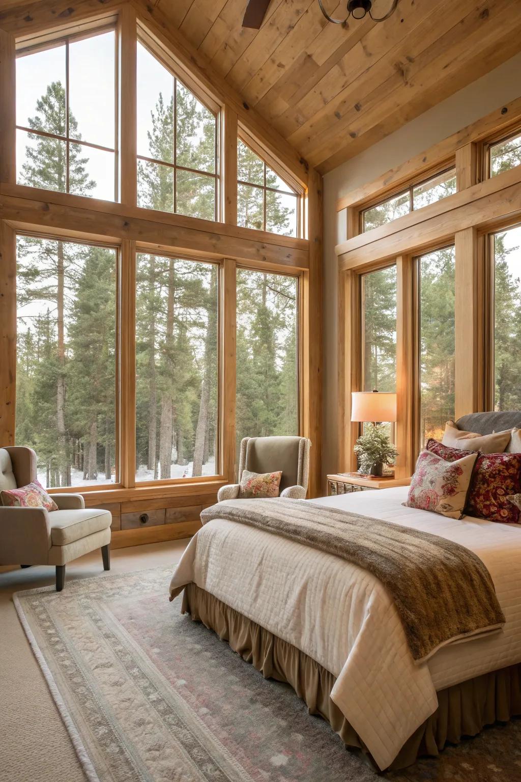 Wood casings enhance your room's atmosphere.