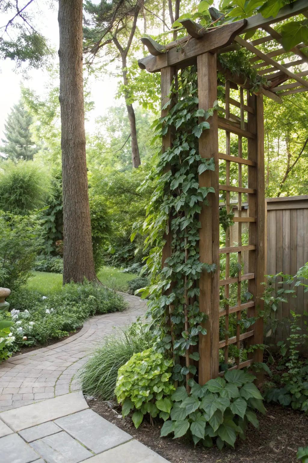 An upright garden breathes life into confined spaces.