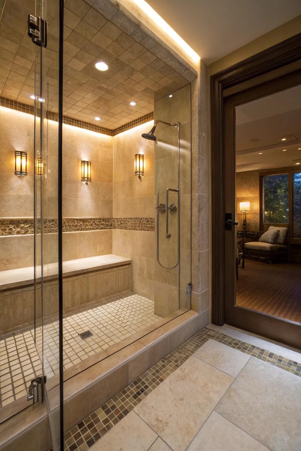 Integrated seating for a hint of luxury.