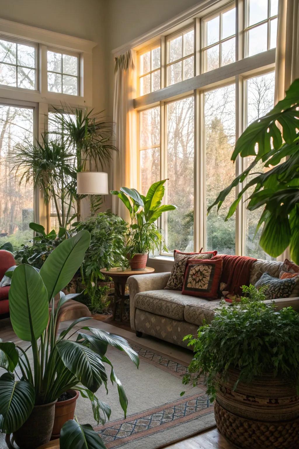 Your space is enhanced by the vibrancy and peace of natural elements.