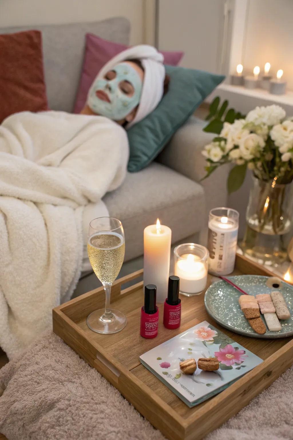 Treat yourself to a relaxing spa night using do-it-yourself beauty treatments.