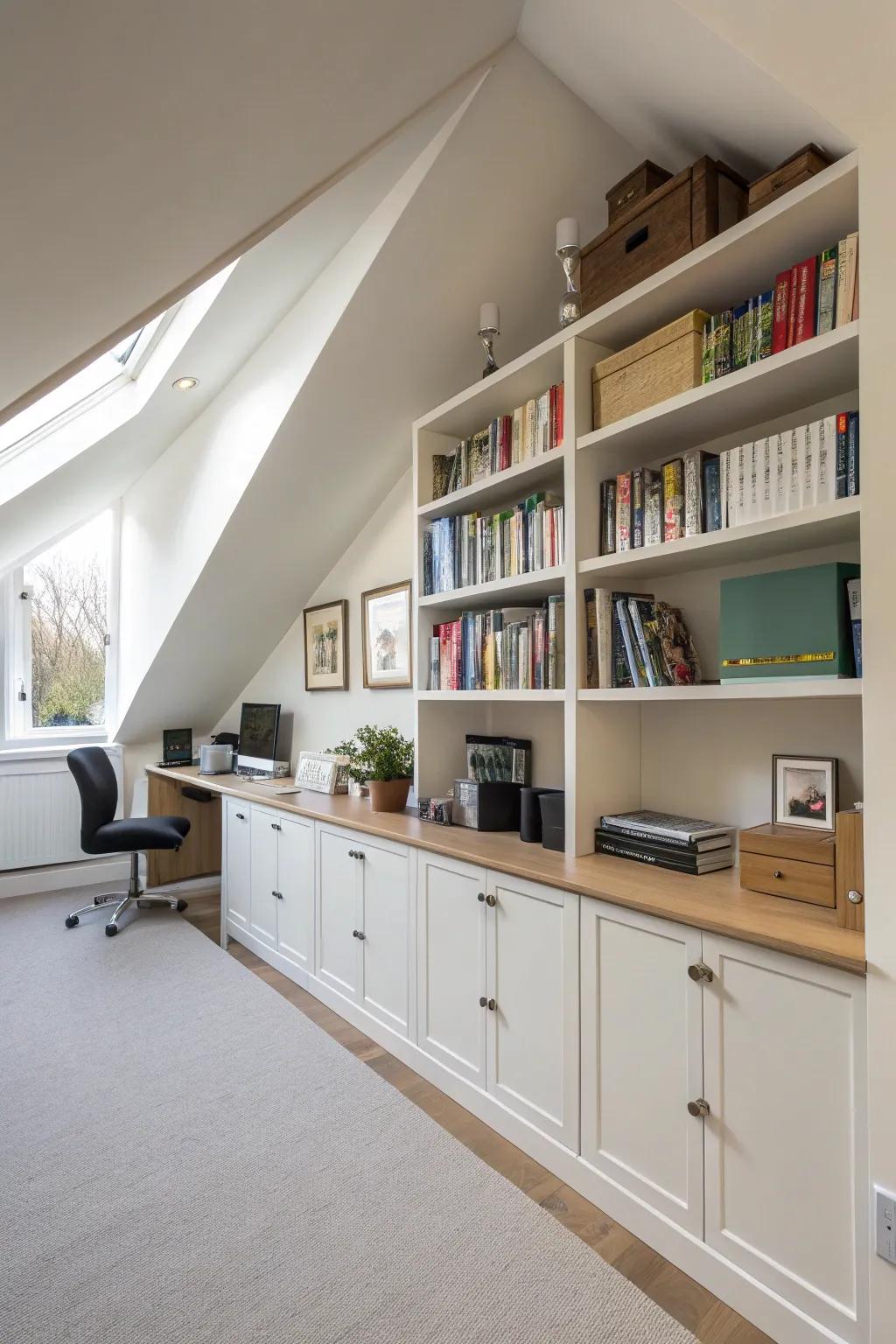 Making use of every inch with custom shelving