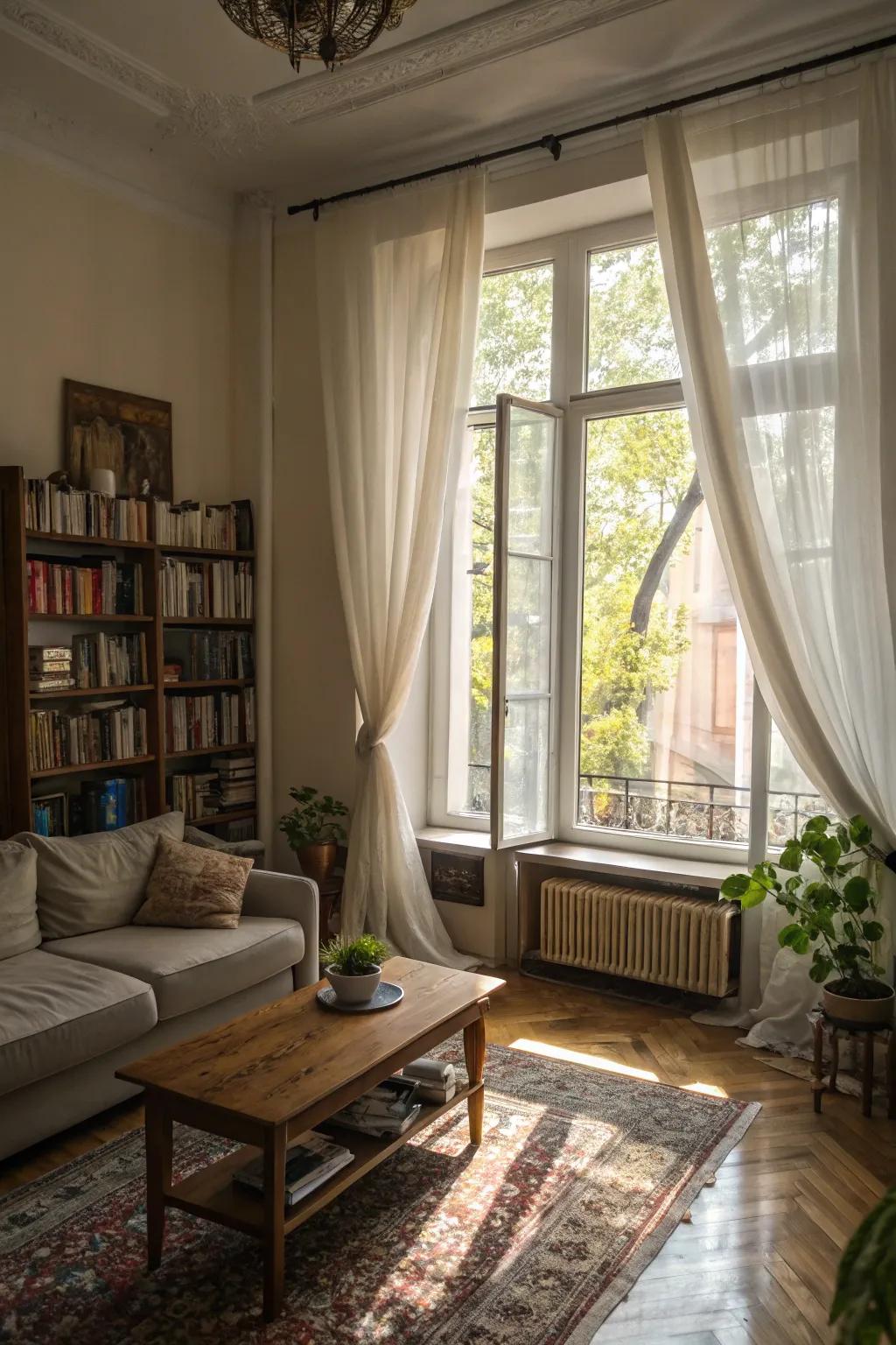 Sunlight makes smaller spaces brighter and more inviting.