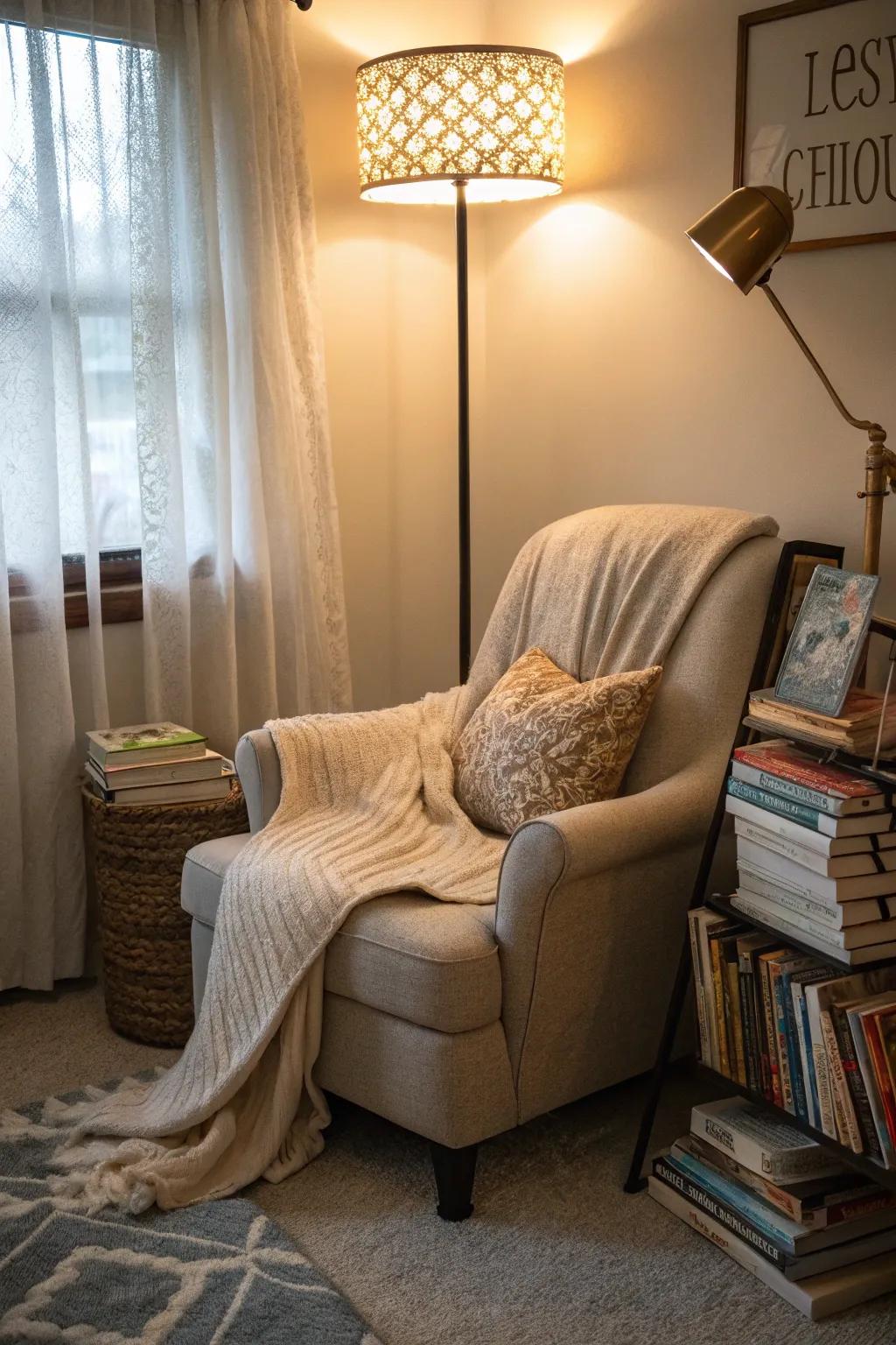 Change unused corners into welcoming reading spots.
