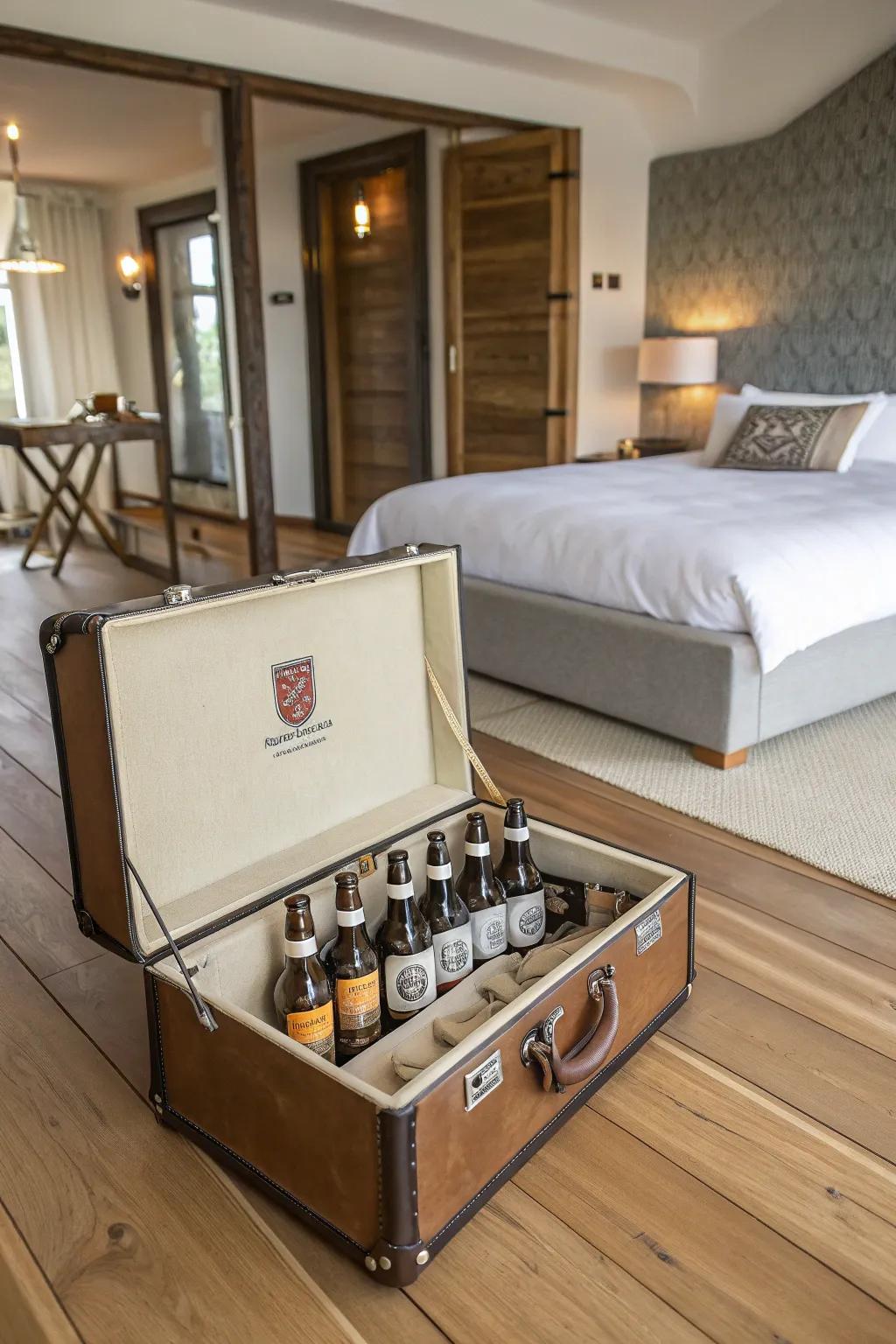 Classic luggage presentation for a touch of nostalgia.