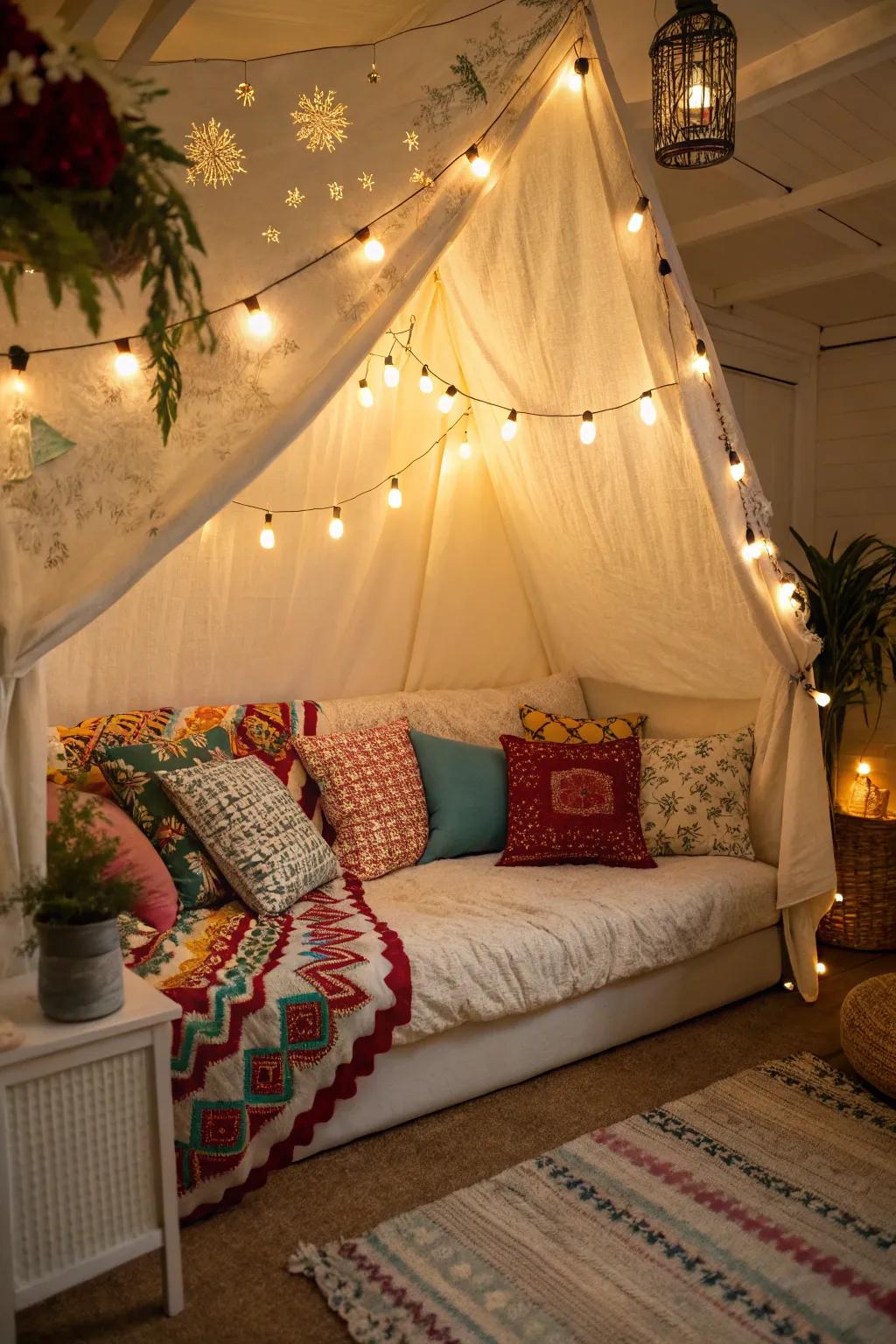 Accent cushions add layers of comfort and style.