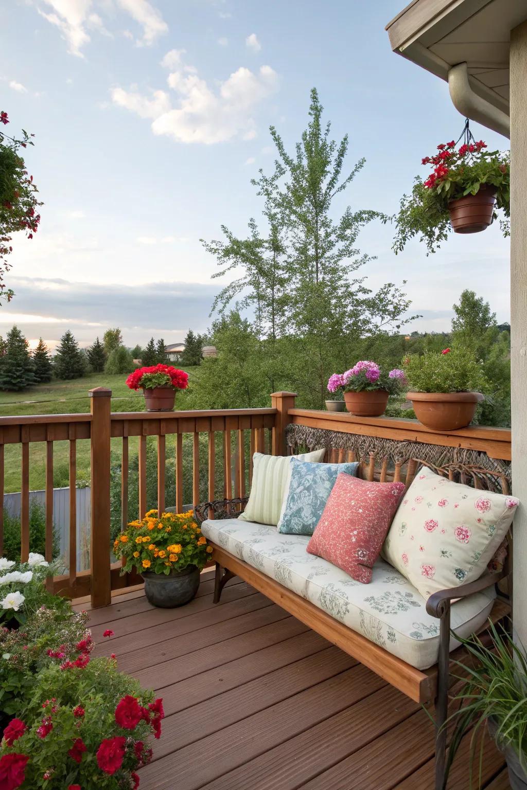 A cozy bench delivers the quintessential reading sanctuary.