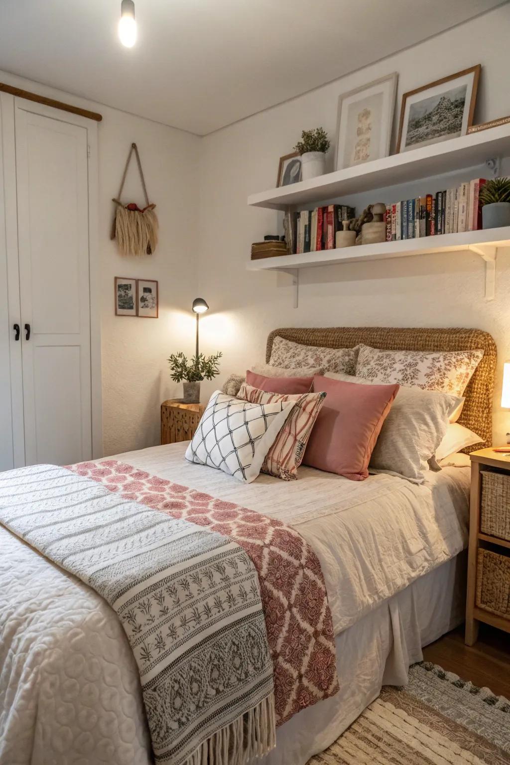 Textiles add to the feeling of warmth and comfort.