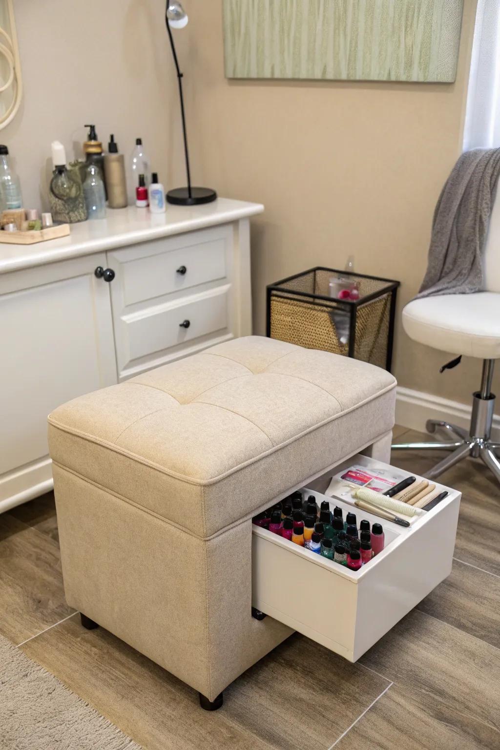 Seating that cleverly conceals your must-haves.