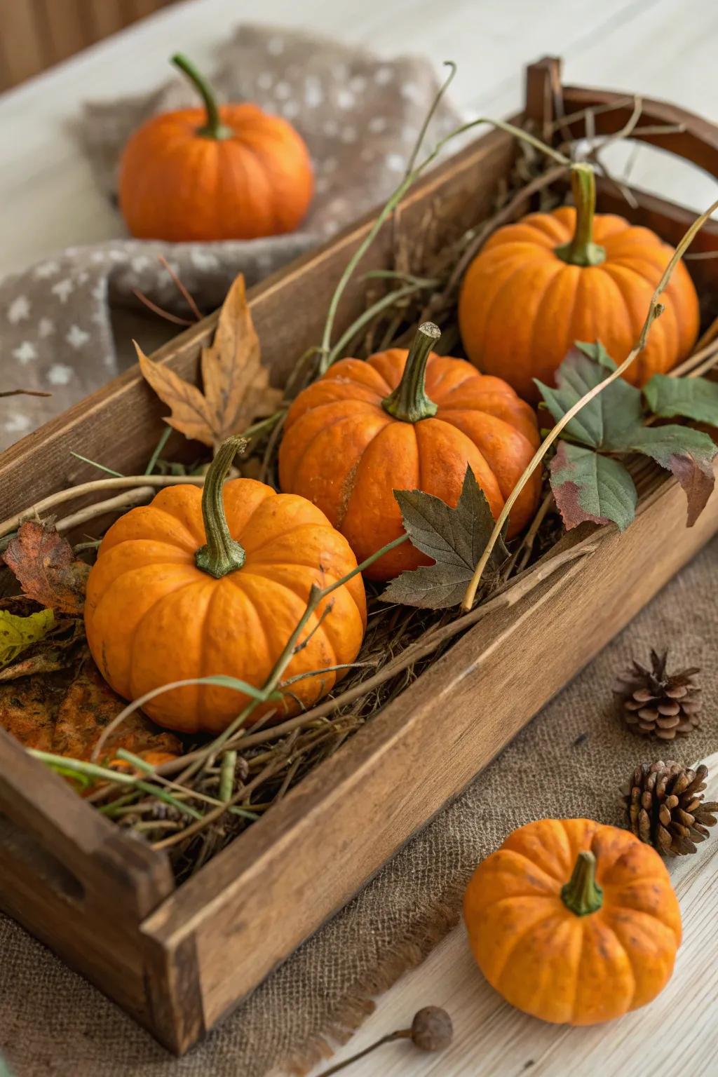 Nature-inspired pumpkins highlight autumn's intrinsic beauty.
