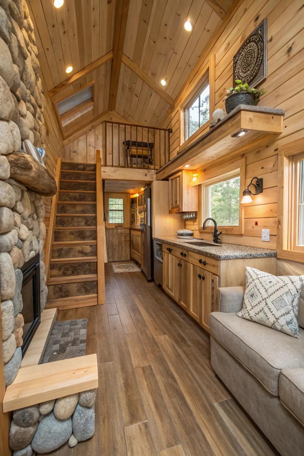Natural elements fill small homes with coziness and timeless elegance.
