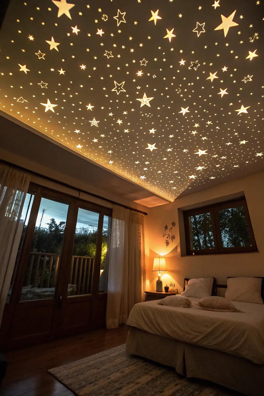 Starry ceilings deliver a tranquil and magical atmosphere.