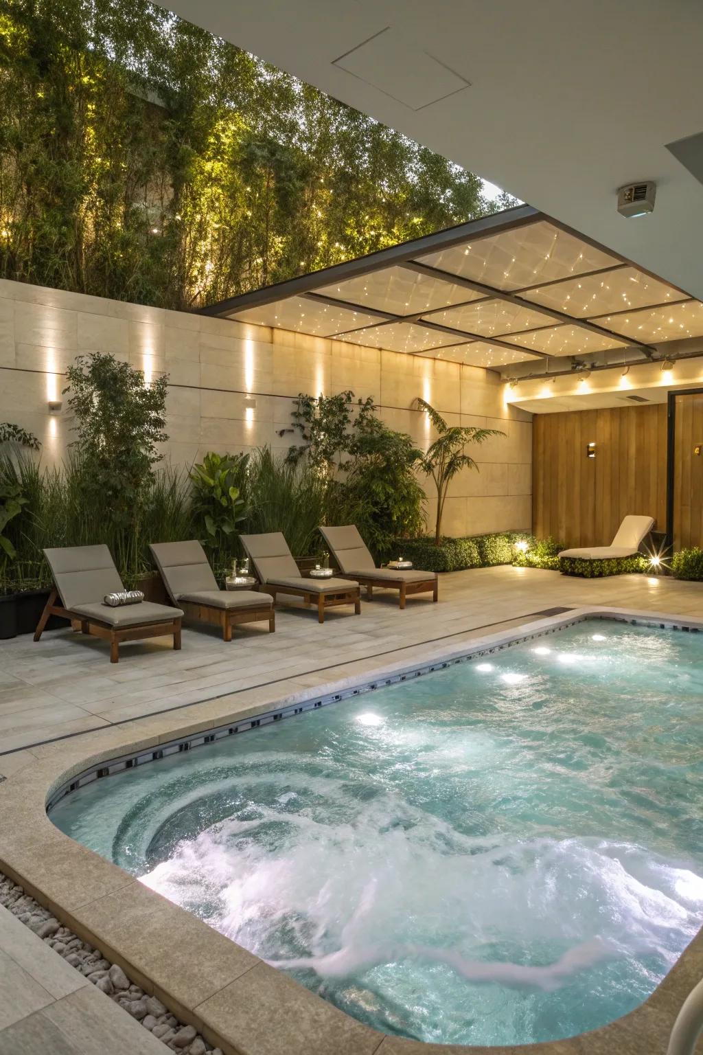 Treat yourself to a spa-like experience with a spool pool.