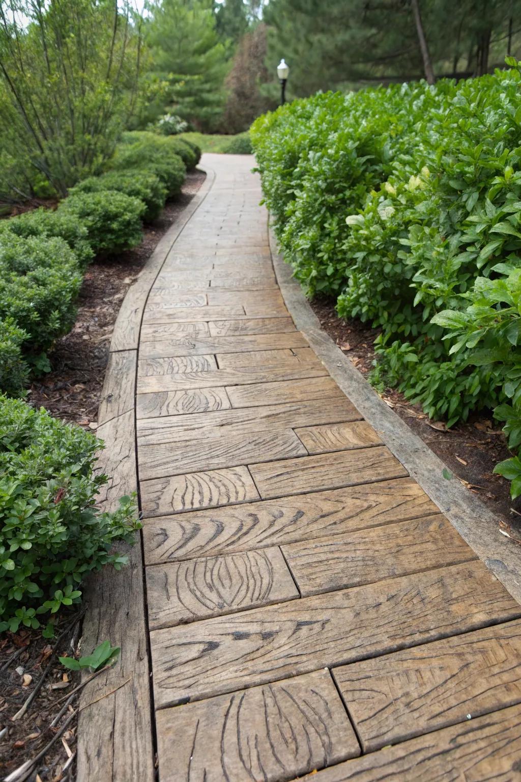 Relish the warm charm of wood with the durability of concrete.