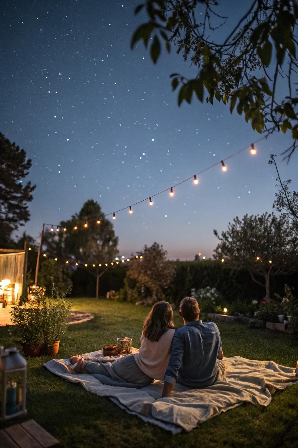 Stargazing in your backyard is a peaceful way to connect with nature and each other.
