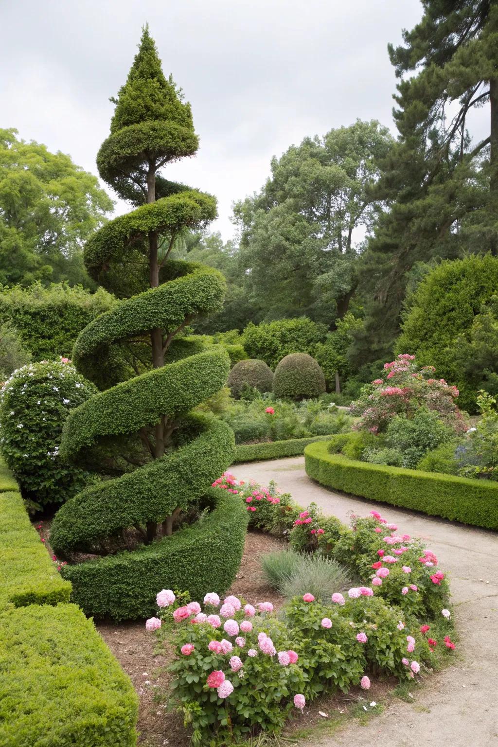 Morph your Arborvitae into a vibrant work of art through inventive topiary concepts.