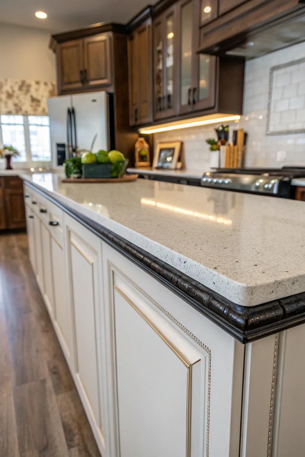 Edge trim is the optimal solution for protecting countertop edges.