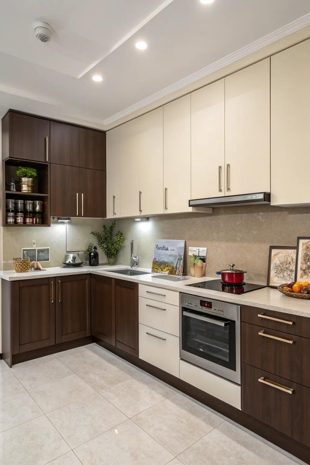 Two-tone cabinets inject personality and depth into your kitchen’s design.