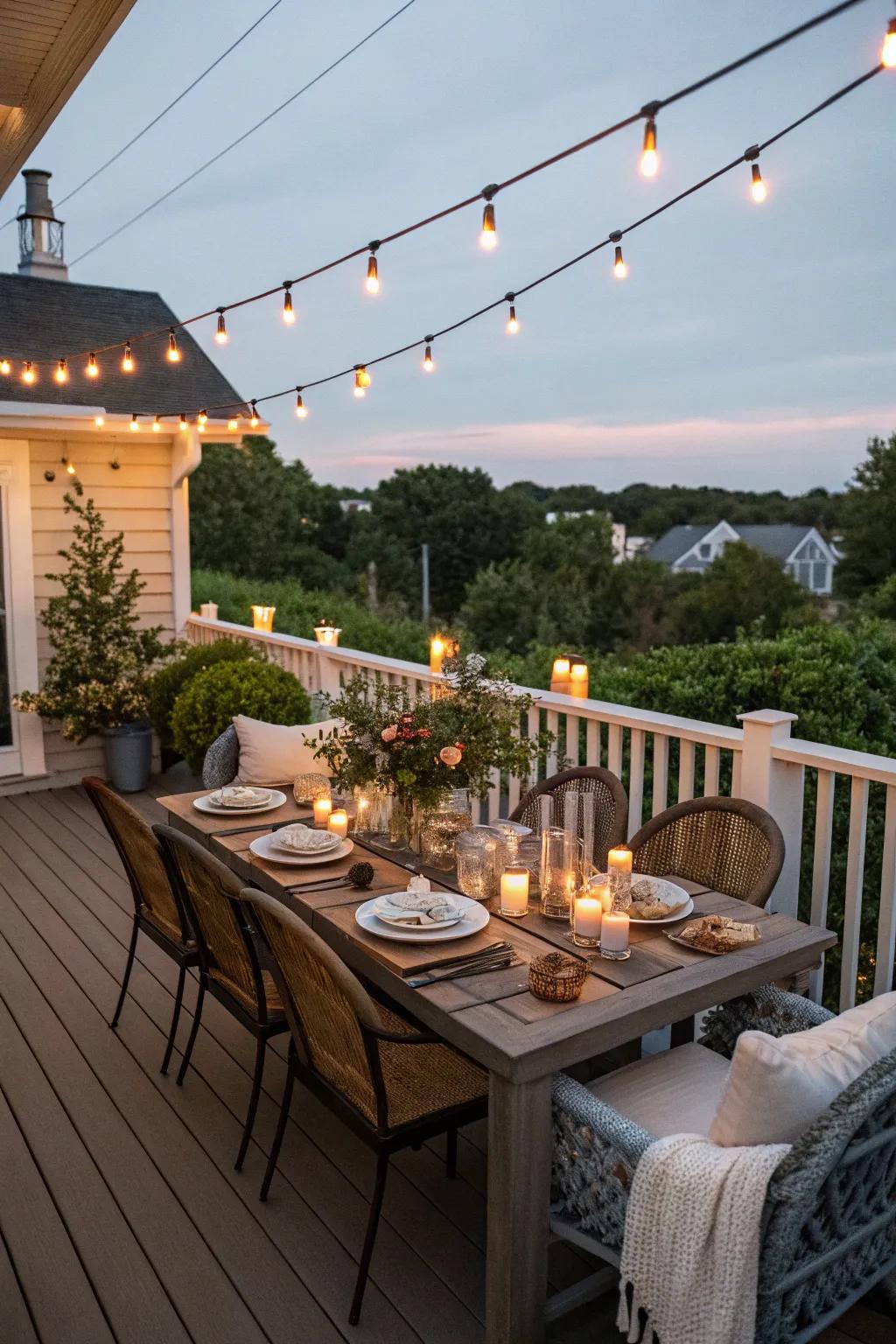 Relish dining outdoors with a setup that urges you to stay longer.