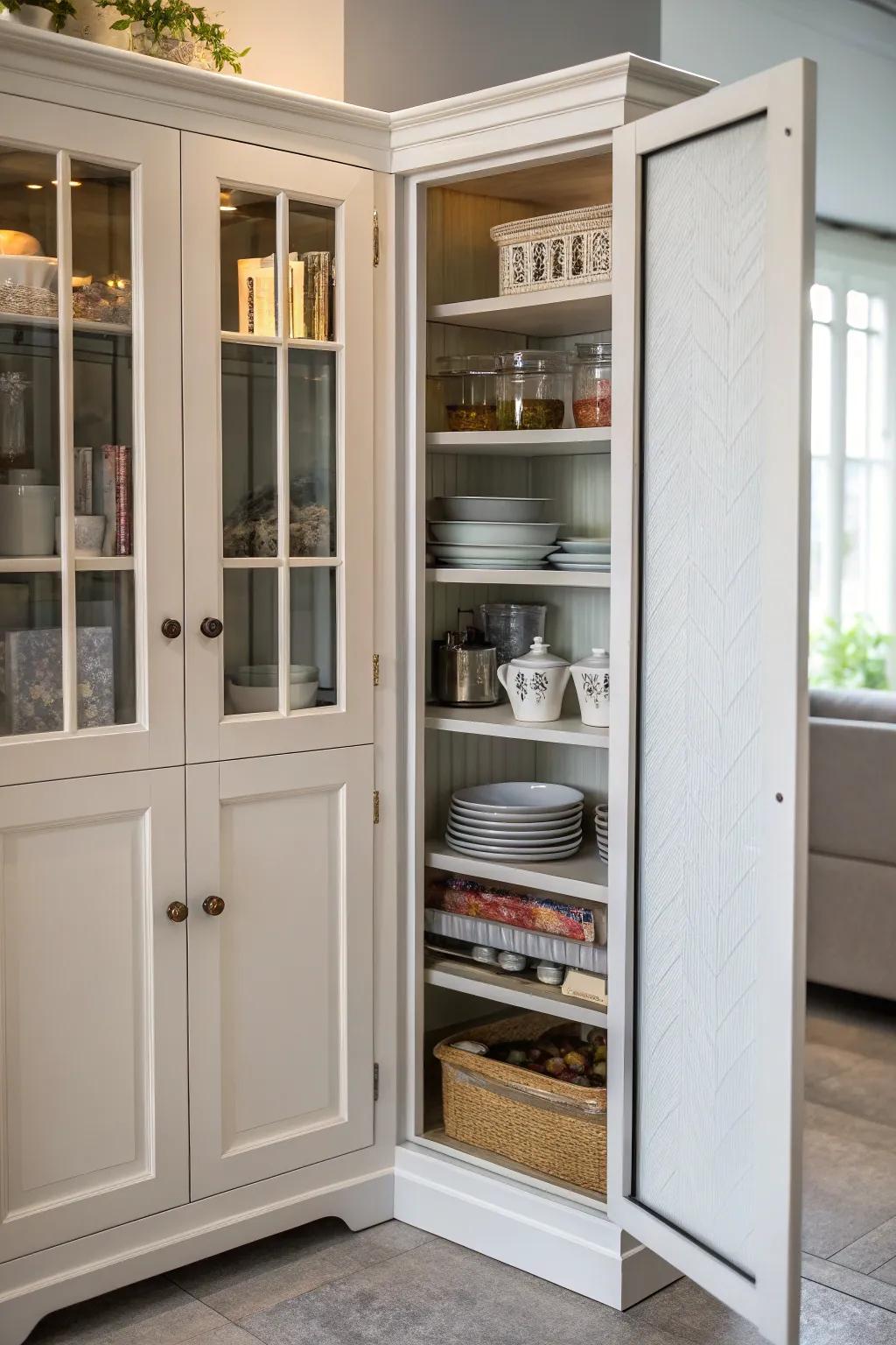 Folding doors make it easy to get to tricky corners.