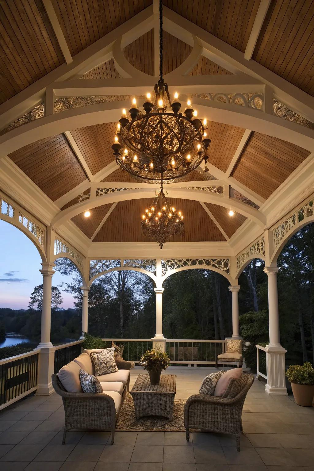 Elevate your porch with beautiful lighting.