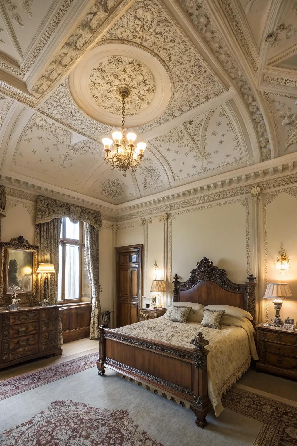 Decorative moldings bring a sense of vintage craftsmanship.
