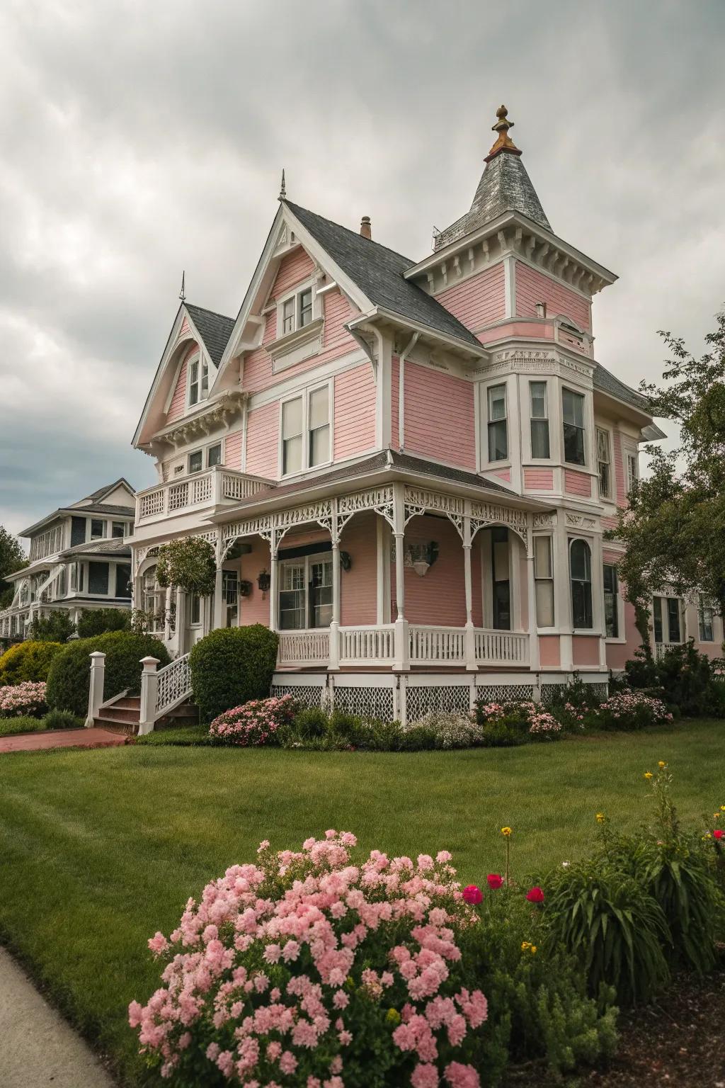 Delicate soft tints crafting a whimsical allure in Victorian abodes.