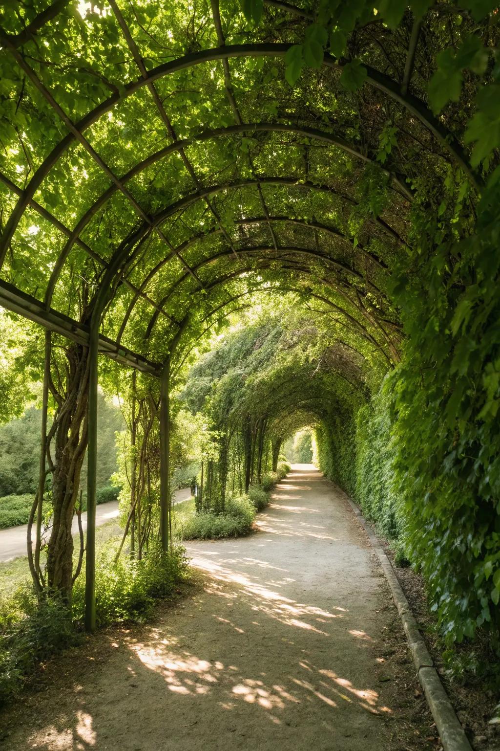 A living green passage creates a captivating garden journey.
