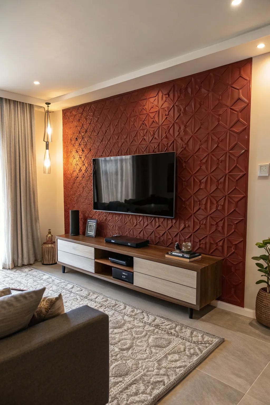 A feature wall turns your TV into a stylish focal point.