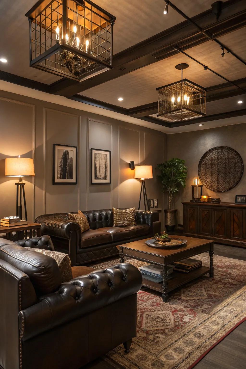 Comforting lighting fosters a cozy and welcoming atmosphere in any room.