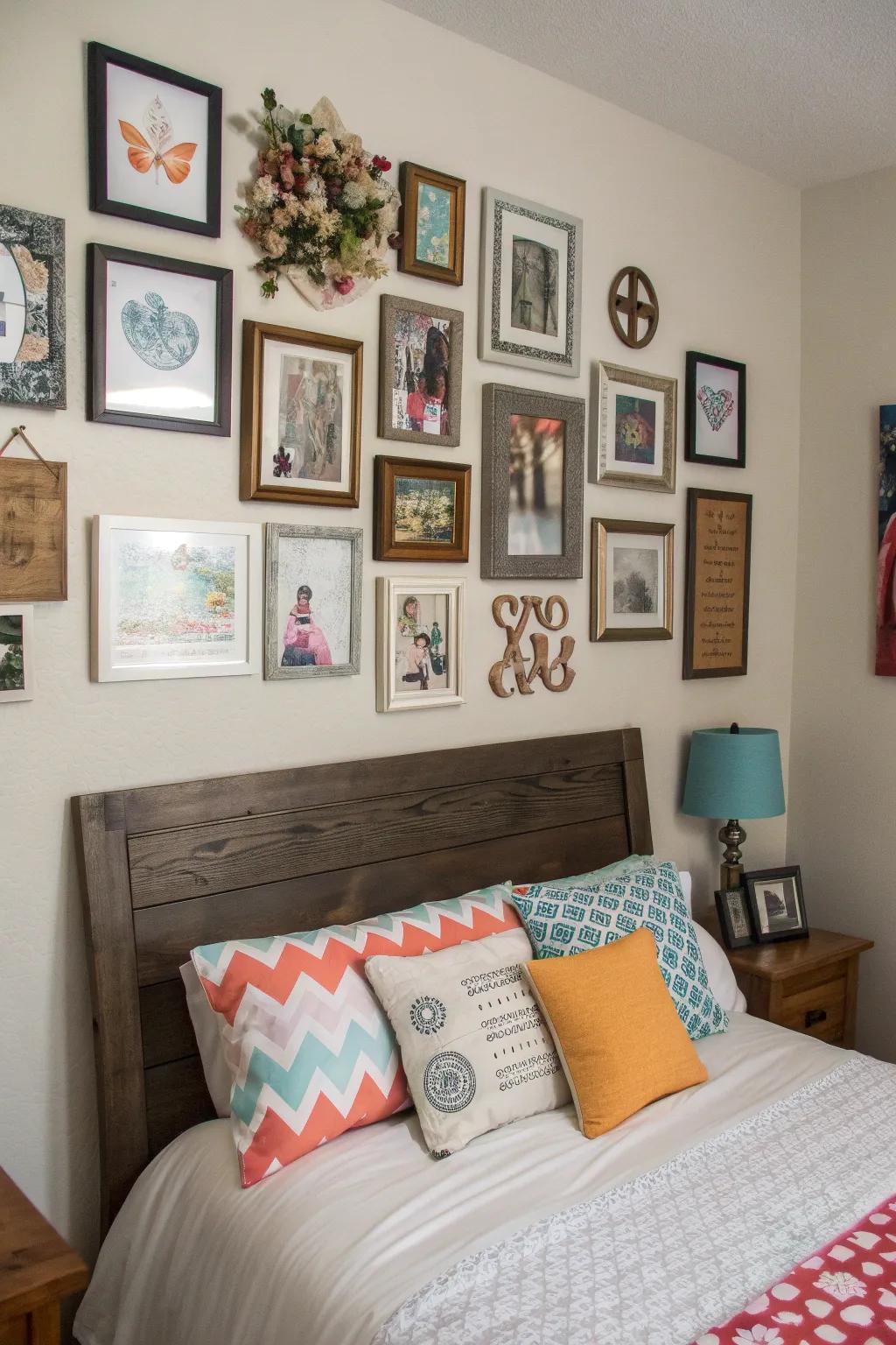 Personalized wall decor contributes charm and individuality.